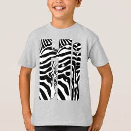 "Hi" Zebra Black/White Rand Abstrakt Trendig T Shirt