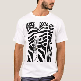 "Hi" Zebra Black/White Rand Abstrakt Trendig T Shirt