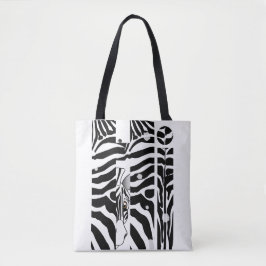 "Hi" Zebra Black/White Rand Abstrakt Trendig Tygkasse