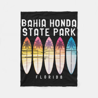 Hia Honda State Park Florida Surfbräda Kvinnor Män Fleecefilt