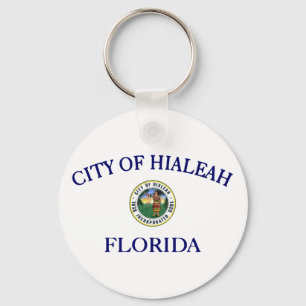 Hialeah (Florida) City flagga Keychain Nyckelring