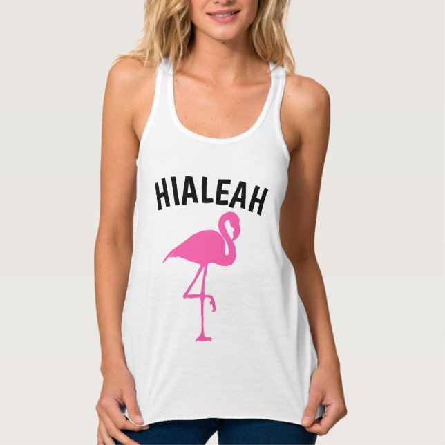 HIALEAH Florida T-shirts Linne Med Racerback (Framsida)