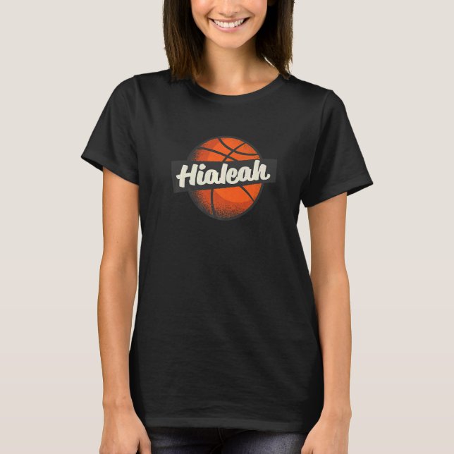 Hialeah Hometown Basketball Player-sport T Shirt (Framsida)