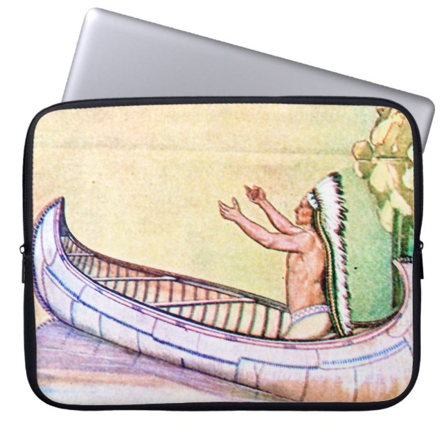 Hiawatha Magic Canoe Laptop Sleeve (Framsidan)