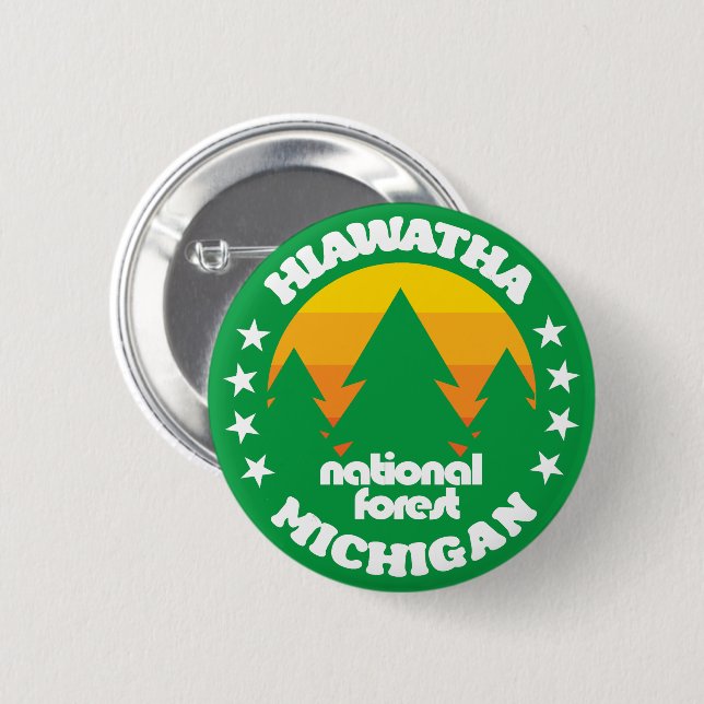 Hiawatha National Forest Knapp (Framsida & baksida)