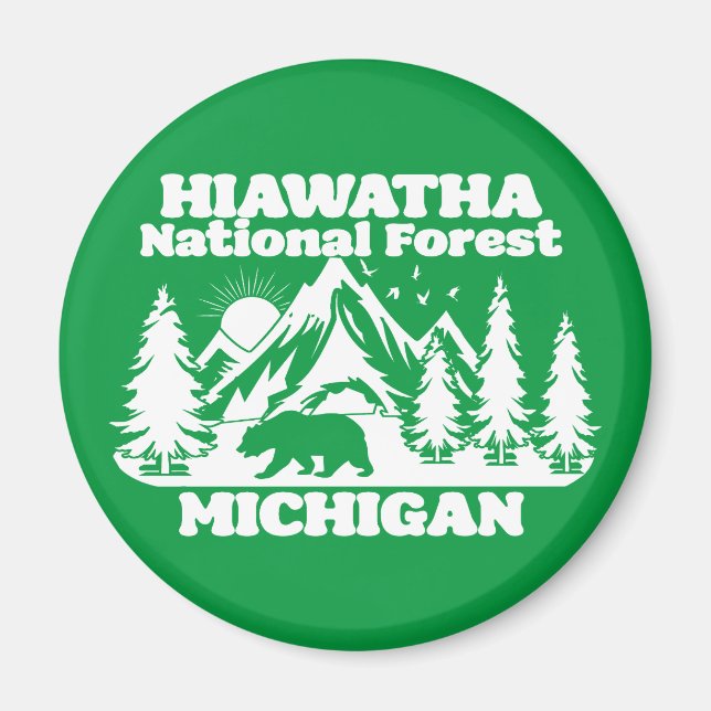 Hiawatha National Forest Michigan Magnet (Framsidan)