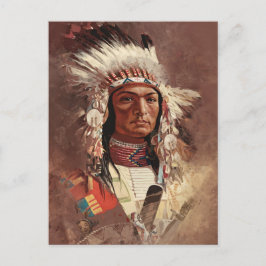 Hiawatha Native Indian Chief Empty Vykort