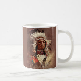 Hiawatha Native Indian Chief Porträtt Kaffemugg