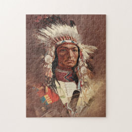 Hiawatha Native Indian Chief Porträtt Pussel