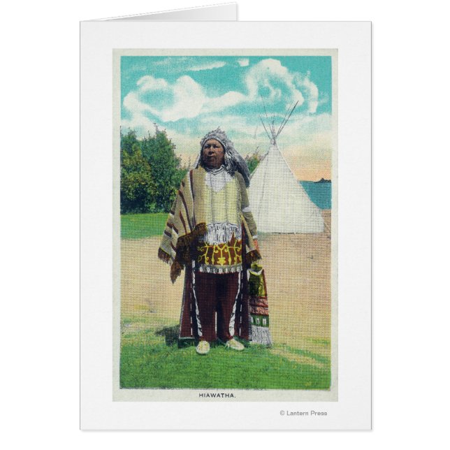 Hiawatha Porträtt # 2 Hälsningskort (Framsidan)