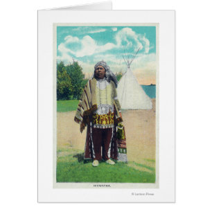 Hiawatha porträtt nr. 2 hälsningskort