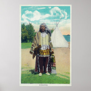 Hiawatha porträtt nr. 2 poster