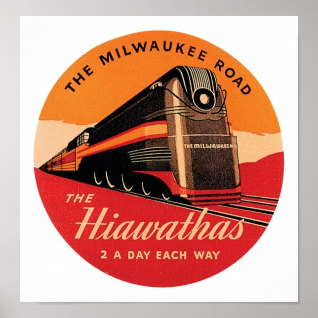 Hiawathas Milwaukee Road Poster (Framsidan)