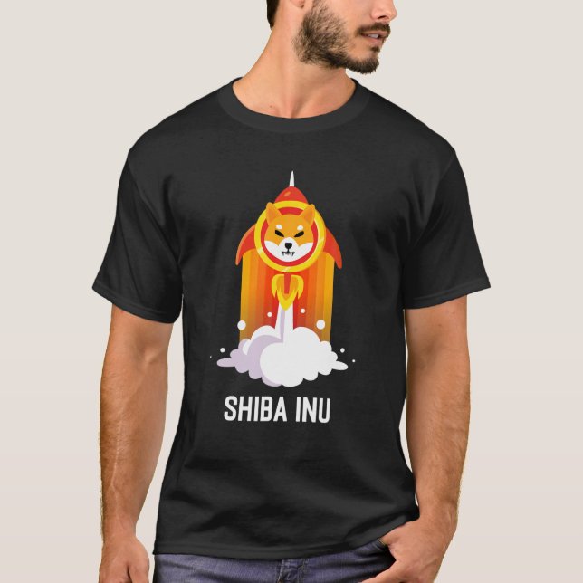 $HIB till Måne - SHIB - Shiba Inu Coin T Shirt (Framsida)