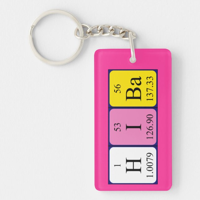 Hiba periodisk nyckelring bord namn (Framsidan)