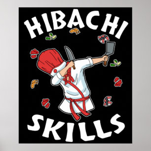 Hibachi Älskare Hibacl Chef Gift Manar Hibachi Poster