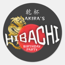 Hibachi Chef Japansk BBQ Sushi Dragon Birthday