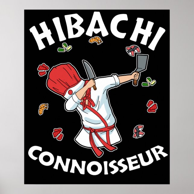 Hibachi Connoisseur Hibachi Grill Gift Hibachi Poster (Framsidan)