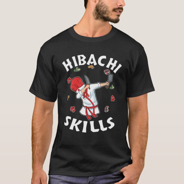 Hibachi Connoisseur presenterar Hibachi Chef Costu T Shirt (Framsida)