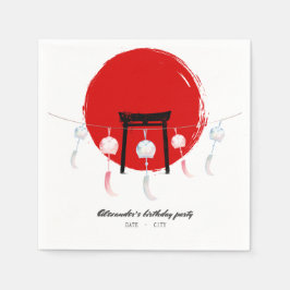 Hibachi Födelsedagsfest Vind Chimes Furin japanska Pappersservett