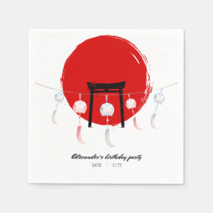 Hibachi Födelsedagsfest Vind Chimes Furin japanska Pappersservett