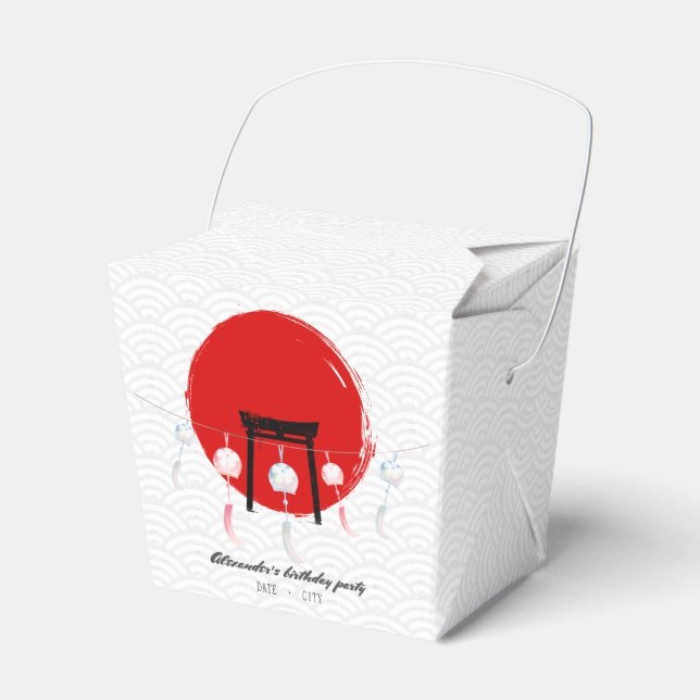 Hibachi Födelsedagsfest Vind Chimes Furin japanska Presentaskar (Framsidan Sidan)