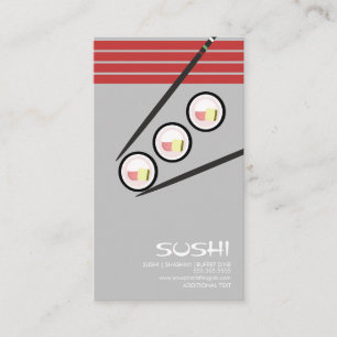 Hibachi Japan Asian Sushi Logotyp Affärskort Visitkort