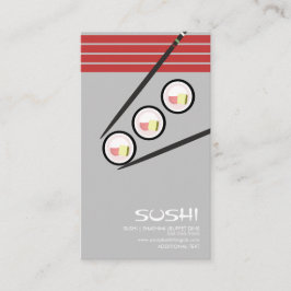Hibachi Japan Asiatisk Sushi Logotyp Visitkort