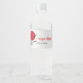 Hibachi Japansk BBQ Grill Chef Birthday Dinner Vattenflaskor Etikett