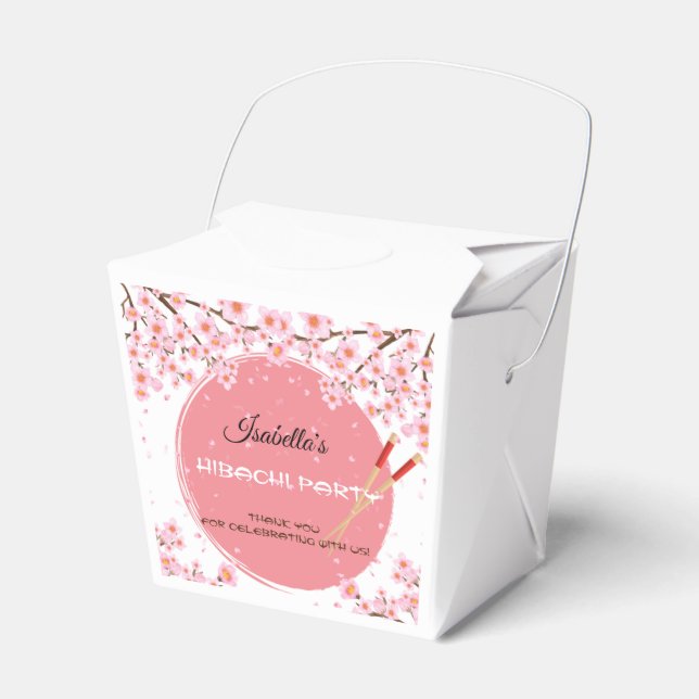 Hibachi Japansk Födelsedagsfest på middagen Presentaskar (Framsidan Sidan)