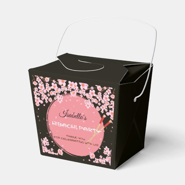 Hibachi Japansk Födelsedagsfest på middagen Presentaskar (Framsidan Sidan)