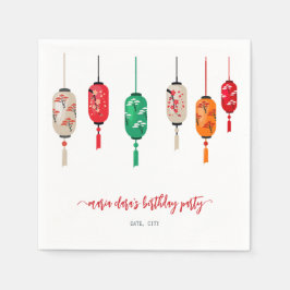 Hibachi Japanska Lanternor Chef-Födelsedagsfest Pappersservett