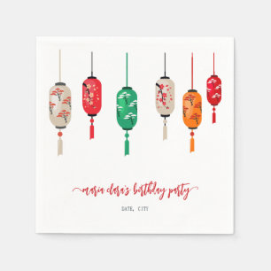 Hibachi Japanska Lanternor Chef-Födelsedagsfest Pappersservett