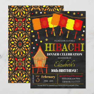 Hibachi Middagsfest Inbjudan