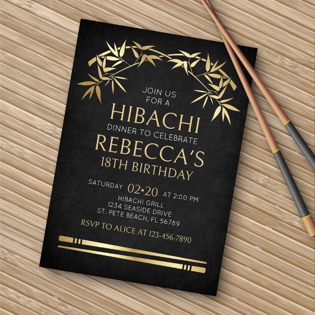 Hibachi Middagsinbjudan Inbjudningar (Skapare uppladdad)