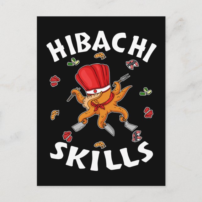 Hibachi presenterar Hibachi Connoisseur Hibachi Ch Vykort (Framsida)