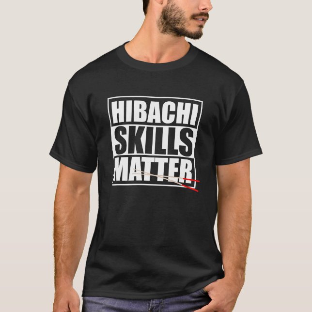 Hibachi Skill Hibachi Yum Yum Asian Japansk Cuisi T Shirt (Framsida)