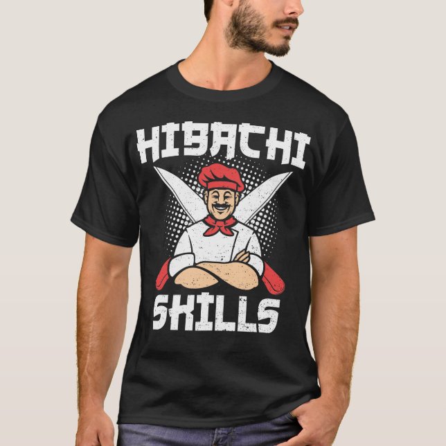 Hibachi Skills - kokning T Shirt (Framsida)