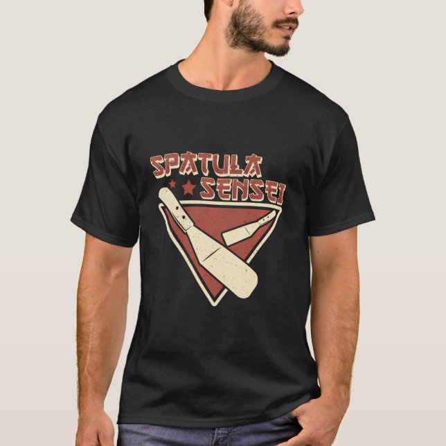 Hibachi Spatula Sensei Funny Japansk kokning T Shirt (Framsida)