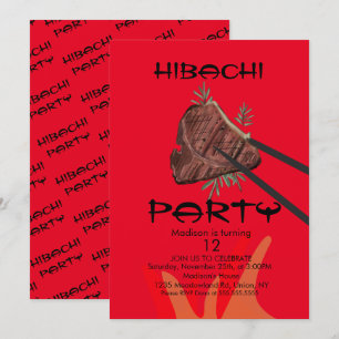 Hibachi Steak Japansk Restaurang Festinladan Inbjudningar