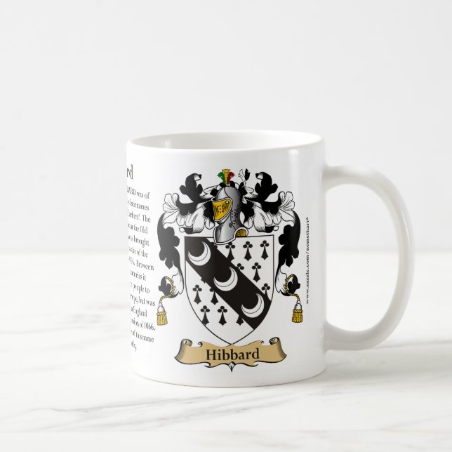 Hibbard, ursprung, det menande och vapenskölden kaffemugg (Höger)