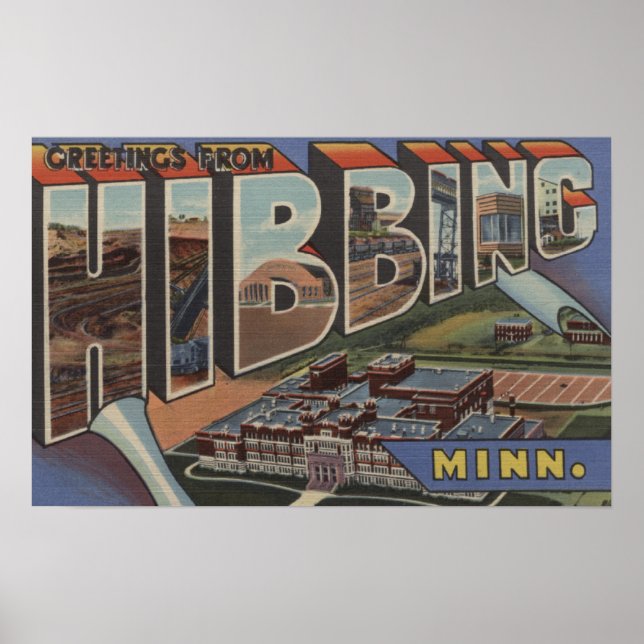 Hibbing, Minnesota - stora Brev-scenes Poster (Framsidan)