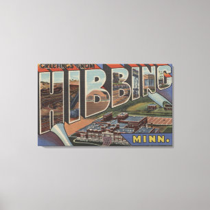 Hibbing Minnesota - stora brevplatser Canvastryck