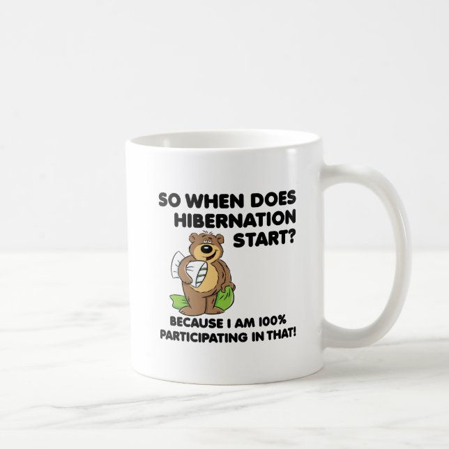 Hibernation Funny Mug Kaffemugg (Höger)