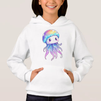 Hibi Stil Måne Jellyfish hoodie T Shirt