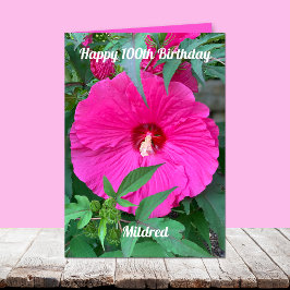 Hibiscus 100:e födelsedagen för kvinnliga kort