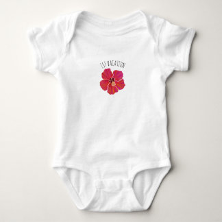 Hibiscus 1:a vacation baby-skjortan t shirt
