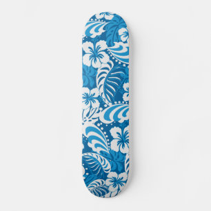 Hibiscus-abstraktens blommigt mini skateboard bräda 18,5 cm