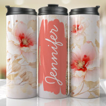Hibiscus Add Namn Peach Blommigt Anpassningsbar Gi