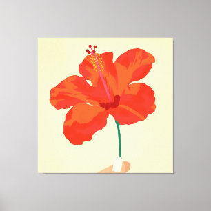 Hibiscus-affär Canvastryck